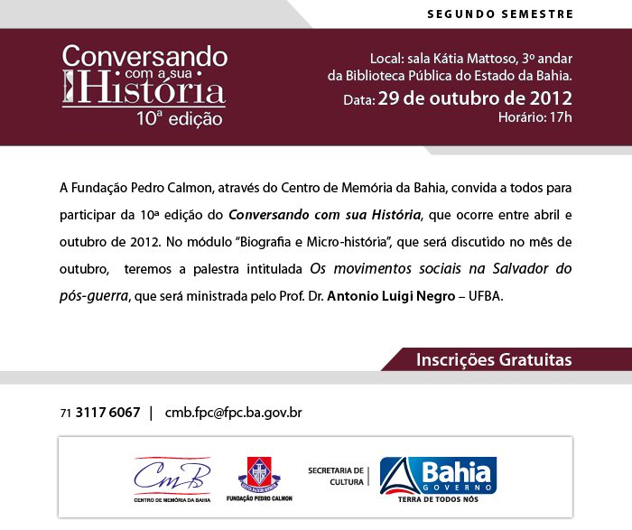 Conversando com a sua História