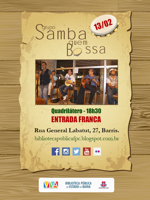 Cartaz SAMBA QUEM BOSSA