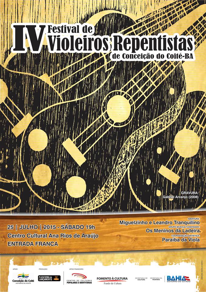 cartaz 4 encontros de violeiros - coité