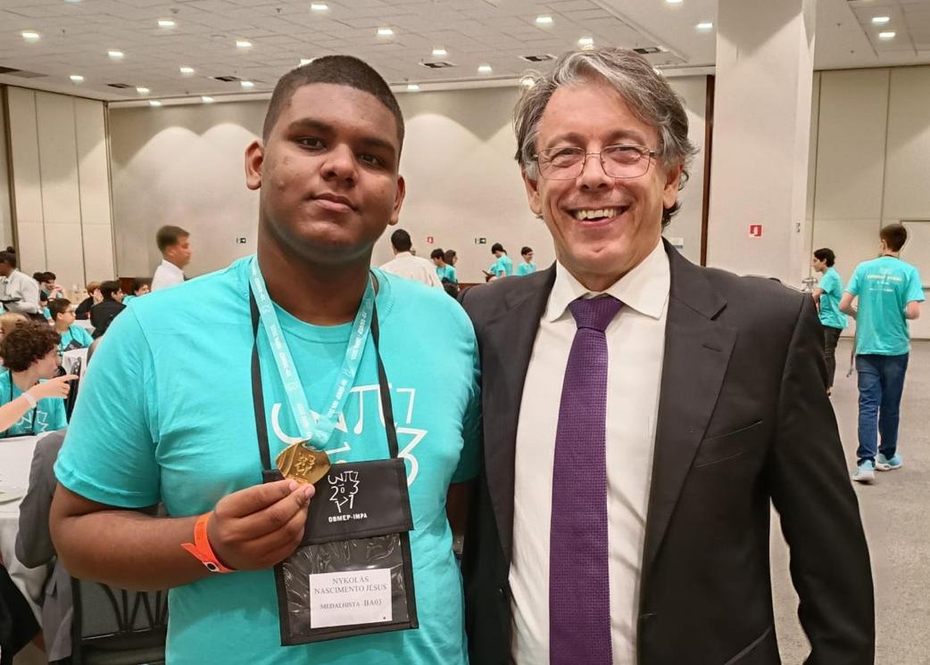 Estudante da rede estadual conquista terceira medalha de ouro na OBMEP