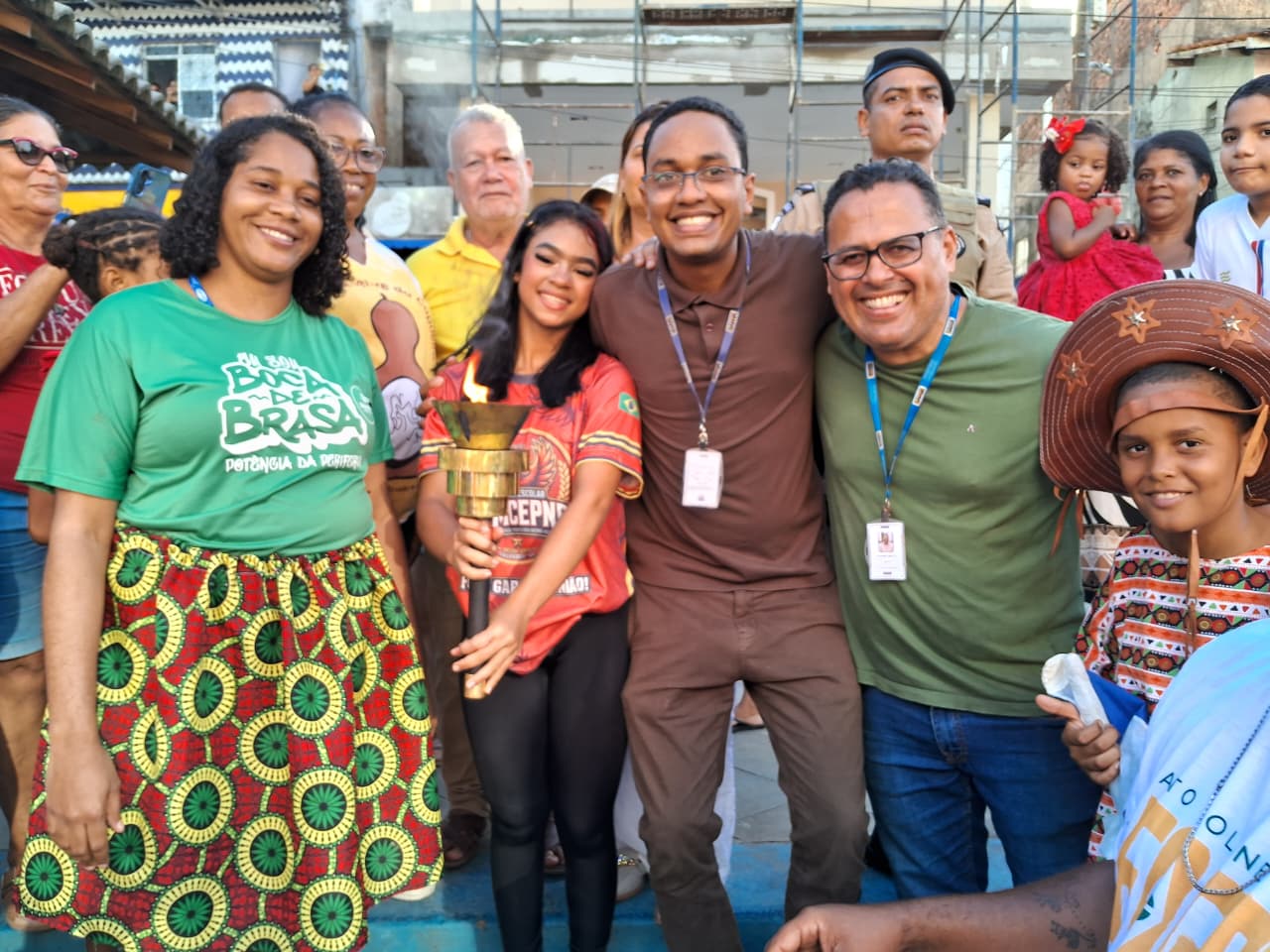 ?Fanfarra escolar da rede estadual se apresenta durante passagem do Fogo Simbólico do 2 de Julho 10 Banda marcial durante passagem do fogo simbólico