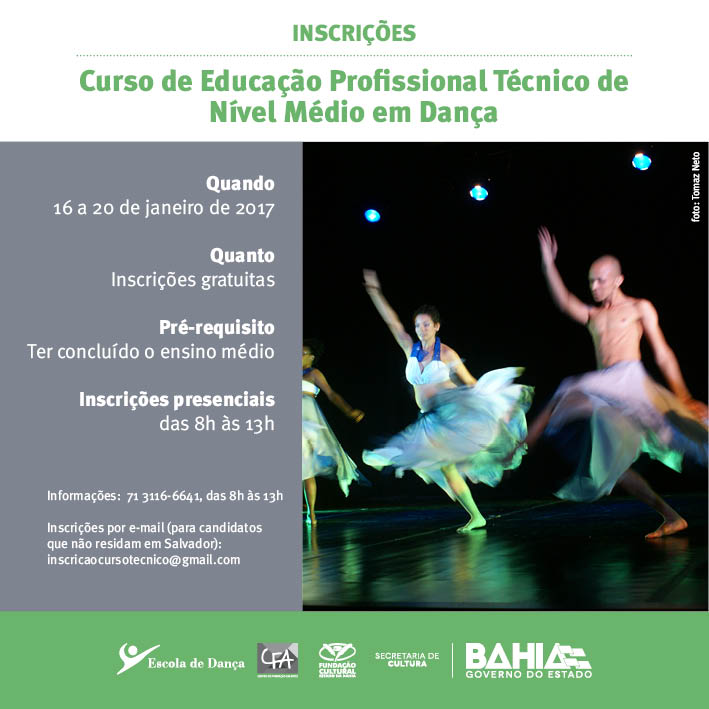 Curso de Educação Profissional Técnico de Nível Médio em Dança -- 2016