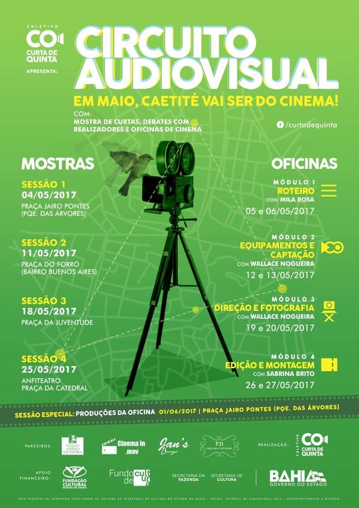 Com apoio do Fundo de Cultura, projeto realiza mostra de curtas baianos e oficinas