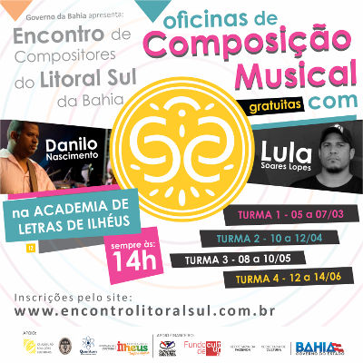 Oficinas de Composição Masical 2018 (Imagem: Divulgação)