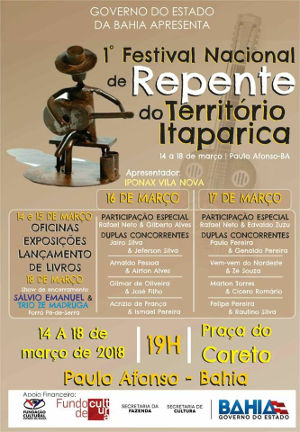 1º Festival Nacional de Repente do Território Itaparica