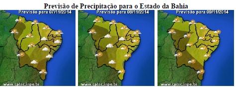 Mapa de Previsão de Precipitação