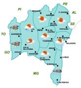 Mapas de Previsão de Tempo por regiões