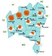 Mapa de Previsão de tempo por Regiões