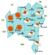 Mapa de Previsão de tempo por Regiões