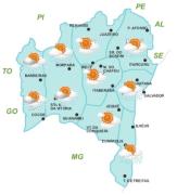 Mapa de Previsão de tempo por Regiões