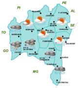 Mapa de Previsão de tempo por Regiões