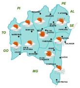 Mapa de Previsão de tempo por Regiões