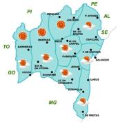 Mapa de Previsão de Tempo por Região