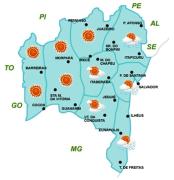 Mapa de Previsão de Tempo por Região