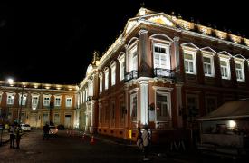 Iluminacao da Faculdade de Medicina no Terreiro de Jesus