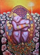 Angel de barro (acrilico sobre tela) 60x80 cm