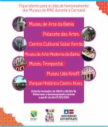 card horários museus horáRIOS carnaval