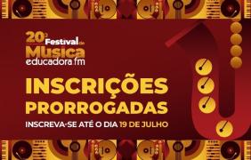 Festival Educadora prorroga inscrições até 19 de julho