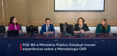 PGE-BA e Ministério Público Estadual trocam experiências sobre a Metodologia OKR