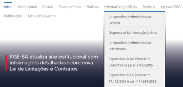 PGE-BA atualiza site institucional com informações detalhadas sobre nova Lei card-02