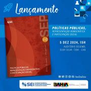 Livro da SEI sobre “Políticas públicas, representação democrática e participação social” será lançado nesta quinta