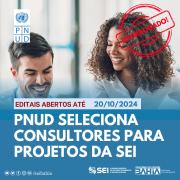Seleção de consultores pelo PNUD é prorrogada até 20 de outubro