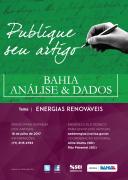 Revista Bahia Análise & Dados recebe artigos até dia 18 de julho