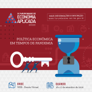 Inscrições abertas para a IX edição do Fórum de Economia Aplicada