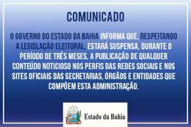Suspensão de publicações durante o período eleitoral