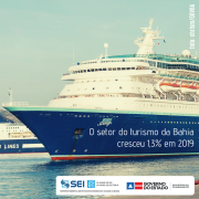O setor do turismo da Bahia cresceu 1,3% em 2019