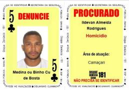 Disque Denúncia da SSP atualiza Baralho do Crime com quatro novas cartas