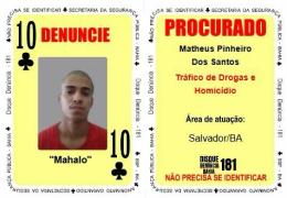 Disque Denúncia da SSP atualiza Baralho do Crime com quatro novas cartas