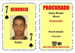 Foragidos por homicídio e tráfico passam a integrar o Baralho do