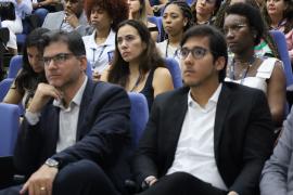 Platéia do evento de lançamento do PE Seap 2025-2030