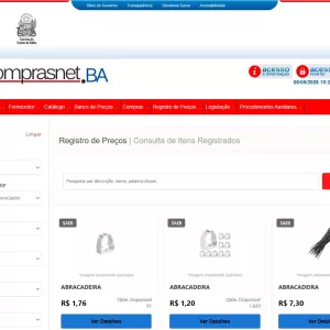 O sistema de RP da Bahia foi aprimorado, aumentou a sua oferta de itens e ganhou uma interface mais moderna e eficiente