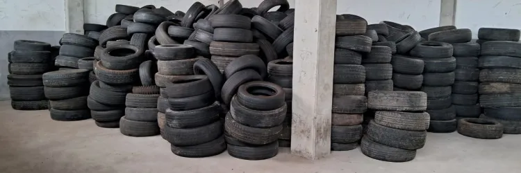 Destinação ambiental adequada dos pneus é uma iniciativa realizada em pareceria com Associação Reciclanip