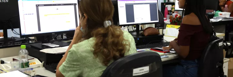 Servidores trabalhando