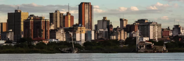 Vista da cidade de Assunção, no Paraguai