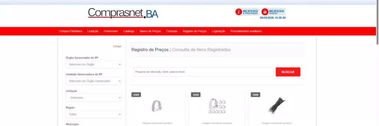 O sistema de RP da Bahia foi aprimorado, aumentou a sua oferta de itens e ganhou uma interface mais moderna e eficiente