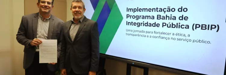 Secretário Rodrigo Pimentel e auditor geral do Estado Luis Augusto Peixoto Rocha