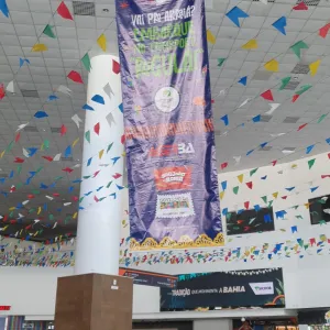 Banner dentro da Rodoviária