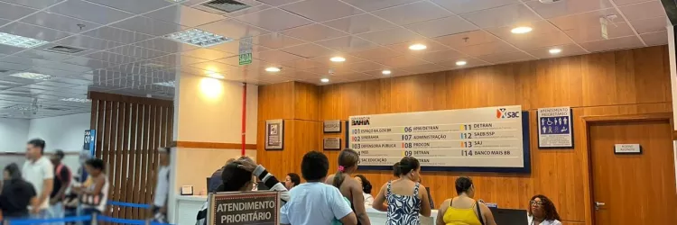 sala principal de atendimento do SAC RODOVIÁRIA