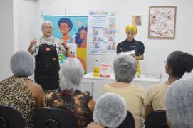 Oficina de pão delícia reúne empreendedoras na sede do Coletivo Bahia Pela Paz de Águas Claras