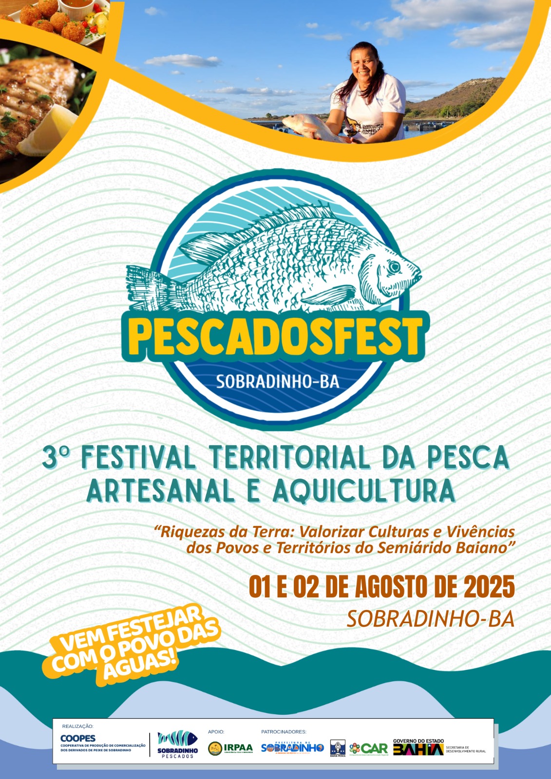 Sobradinho sediará o 3º Festival Territorial da Pesca Artesanal e Aquicultura