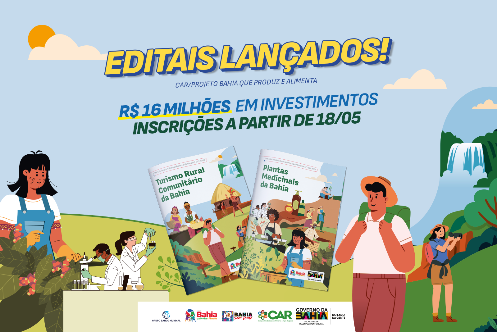 Governo da Bahia lança editais inéditos de R$ 16 milhões para fortalecer plantas medicinais e turismo rural comunitário