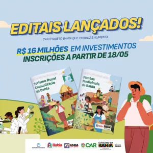 Governo da Bahia lança editais inéditos de R$ 16 milhões para fortalecer plantas medicinais e turismo rural comunitário