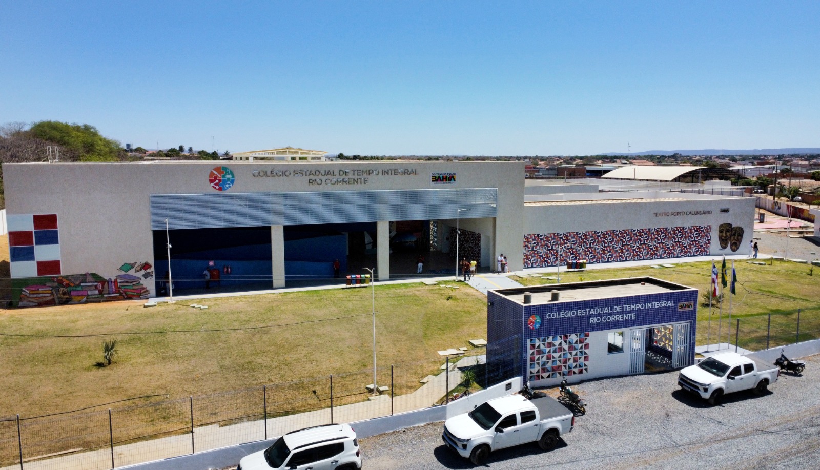 imagem aérea da nova unidade escolar 