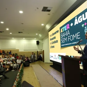 Governador Jerônimo Rodrigues discursa no lançamento do Edital Ater Bahia Sem Fome