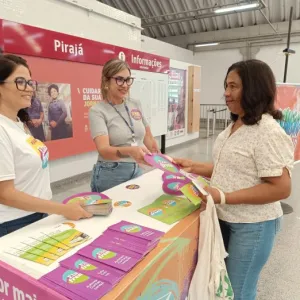 Atendimento para mulheres no metrô