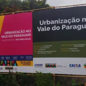 imagem da placa da obra